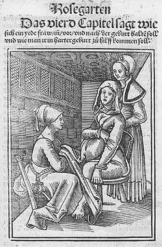 237px-Eucharius Rlin_Rosgarten_Childbirth